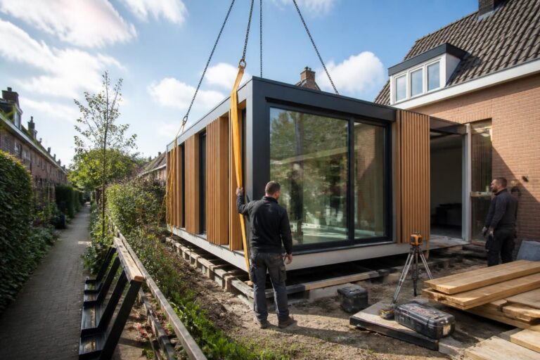 ontdek de kosten van een prefab aanbouw in 2026 en krijg inzicht in prijsfactoren, voordelen en besparingen voor uw woninguitbreiding.